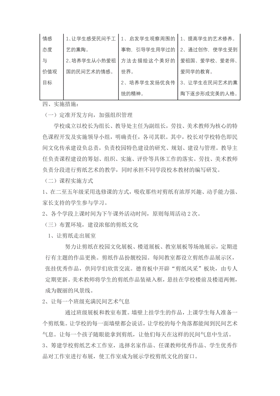 剪纸在小学校本课程中的实施方案.doc_第4页