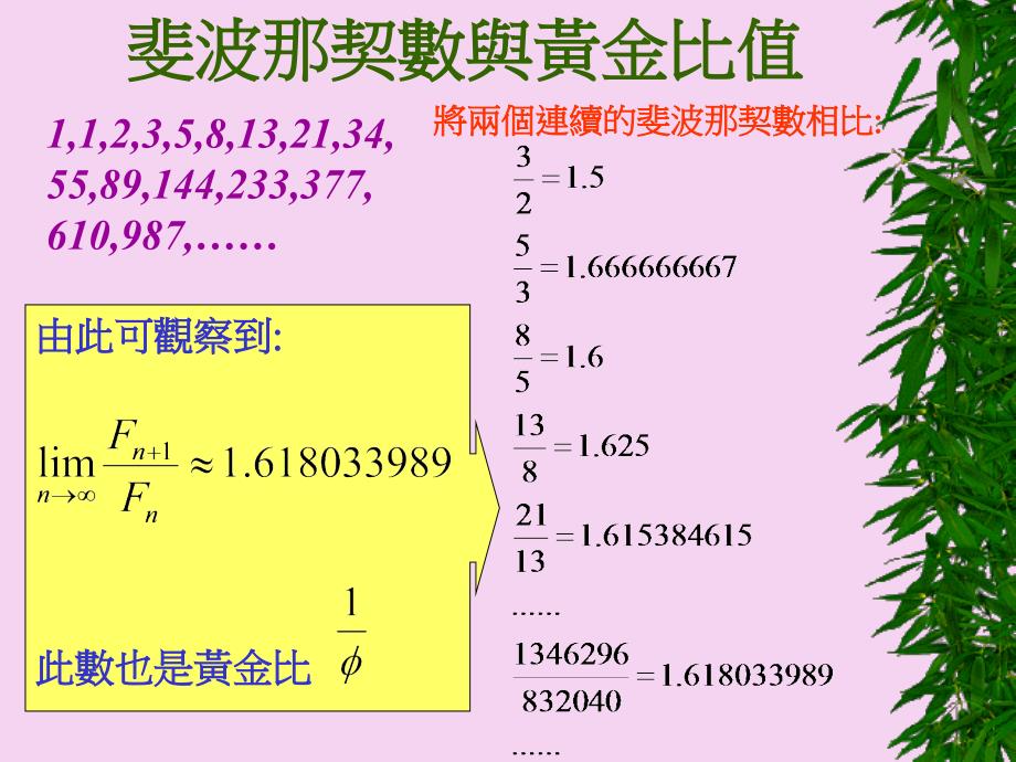 斐波那契数与黄金比值ppt课件_第2页