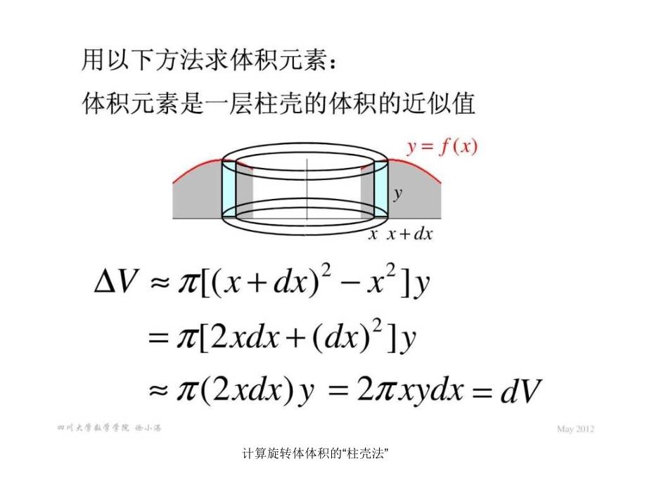 计算旋转体体积的柱壳法课件_第4页