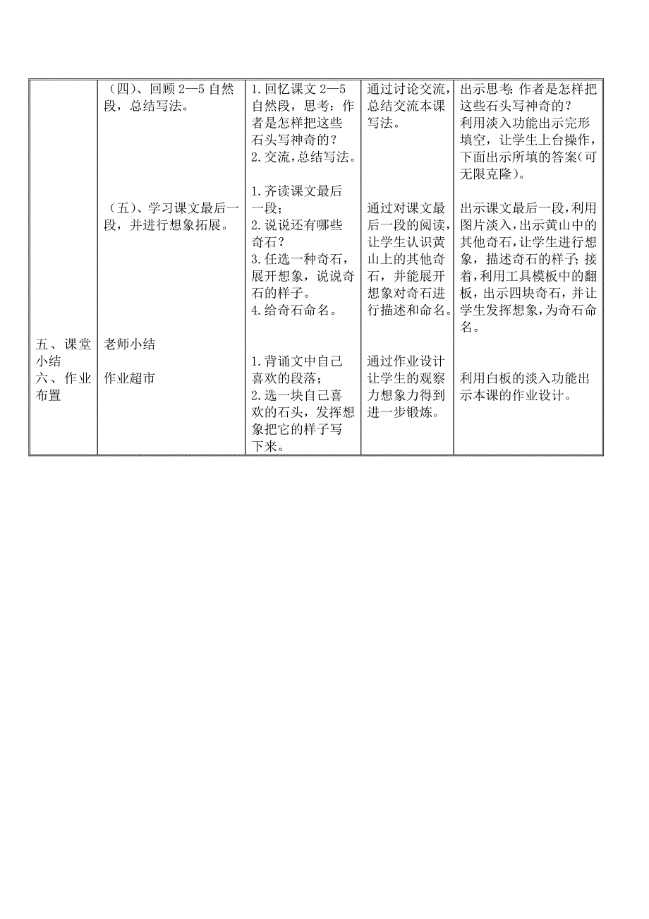 《黄山奇石》教学设计表.doc_第3页