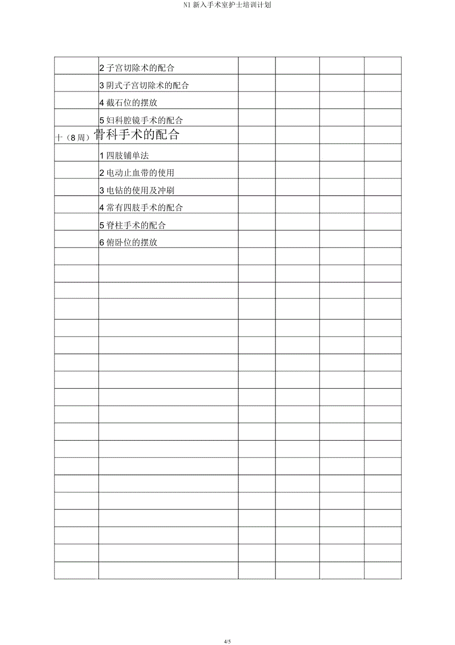 N1新入手术室护士培训计划.docx_第4页