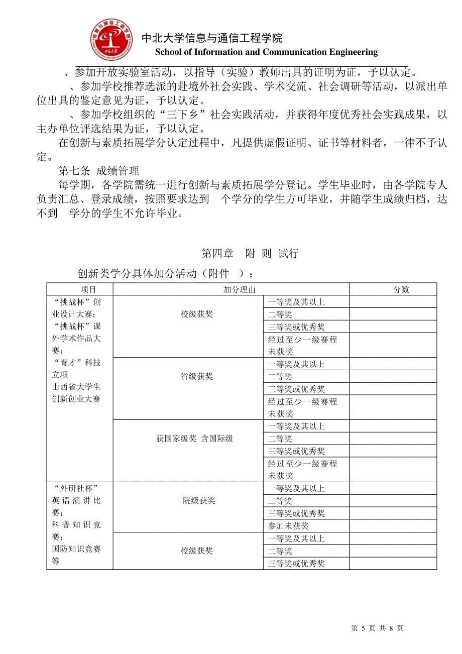 中北大学信息与通信工程学院创新与素质拓展学分实施细则2012.10-最新_第5页