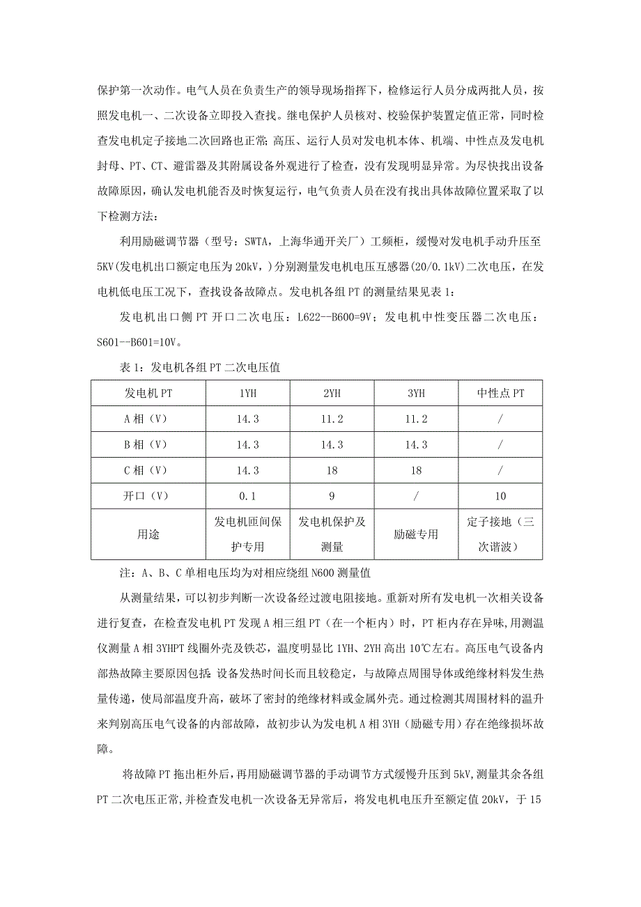 发电机定子接地保护动作分析及防范措施.doc_第2页