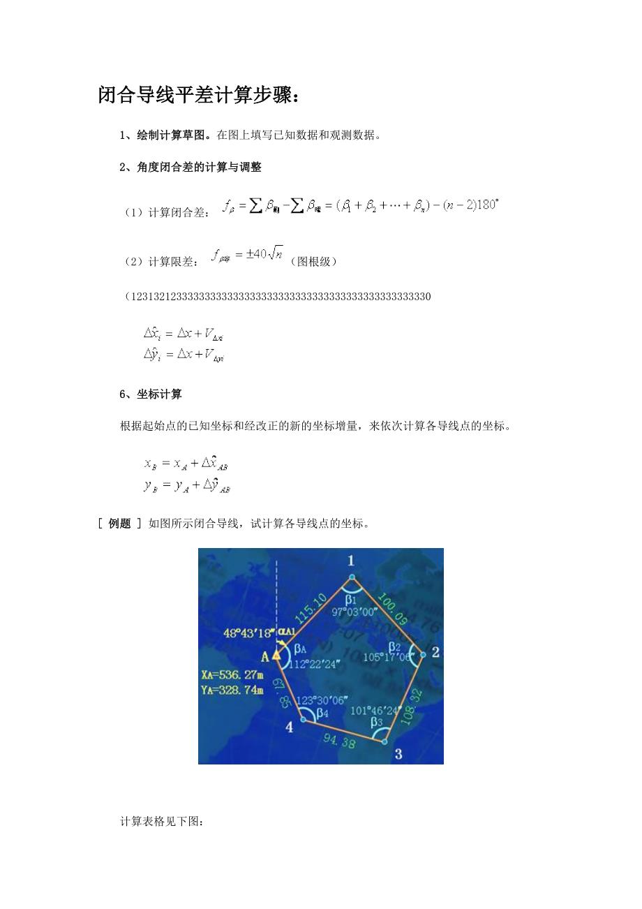 闭合导线平差250.doc_第1页