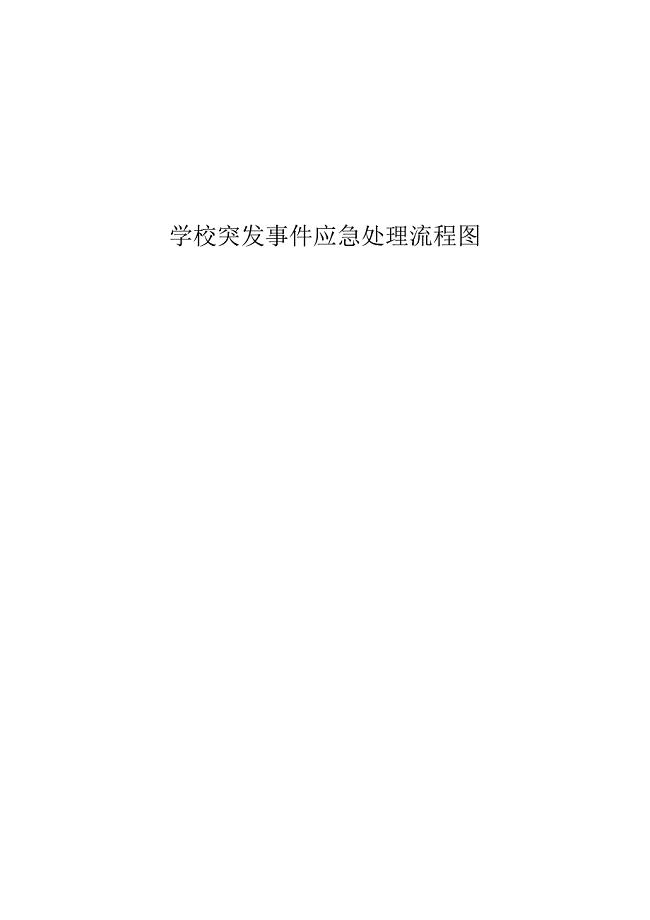学校突发事件应急处理流程图