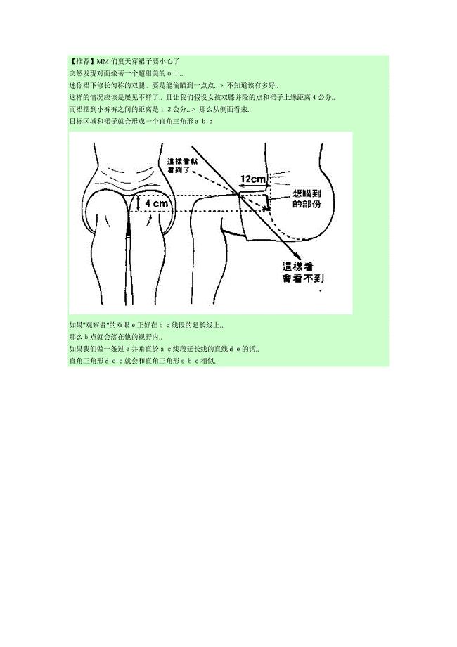 MM们夏天穿裙子要小心了.doc