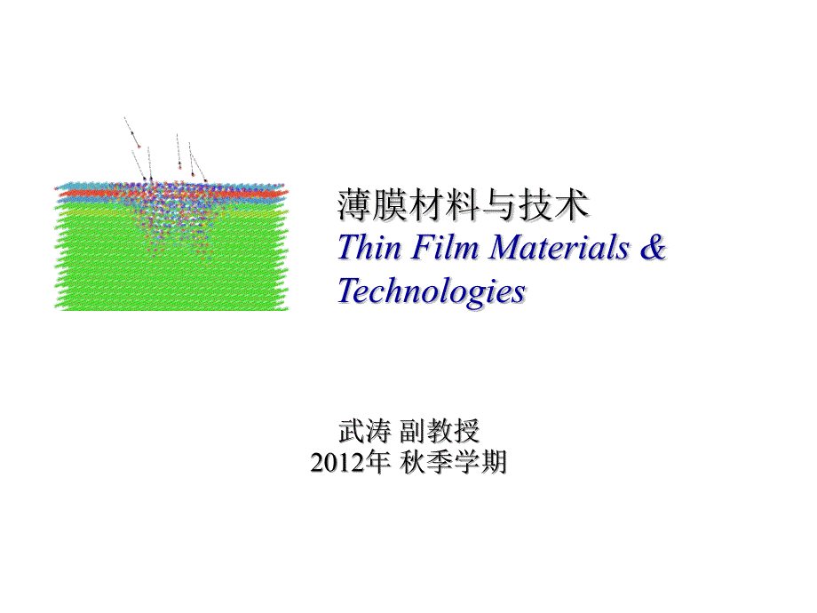 01190660 薄膜材料与条技术 09级 第1章 真空技术基础_第1页