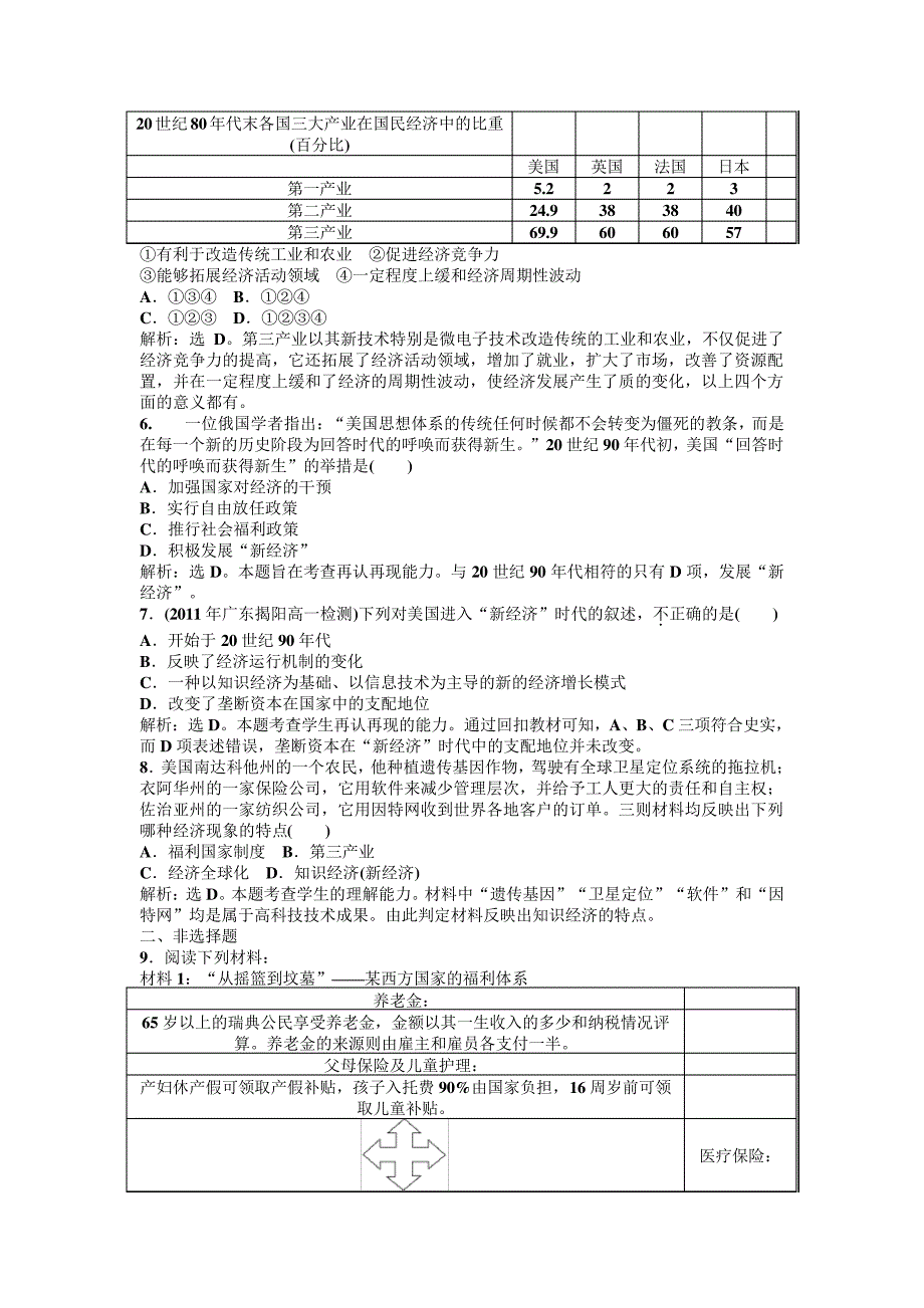 历史必修二(配人教版)第六单元第19战后资本主义的新变化33817_第3页