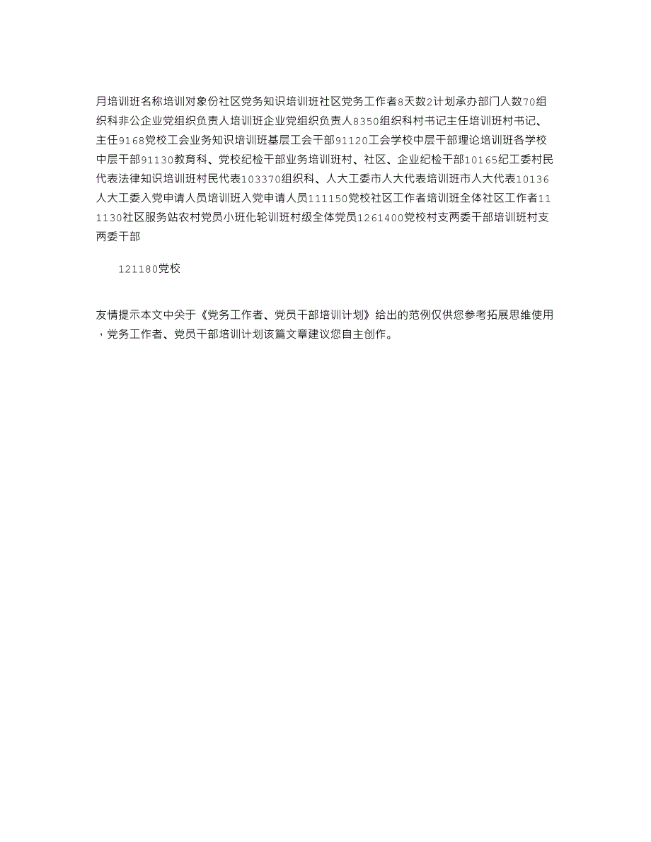 2021年党务工作者、党员干部培训计划_第4页