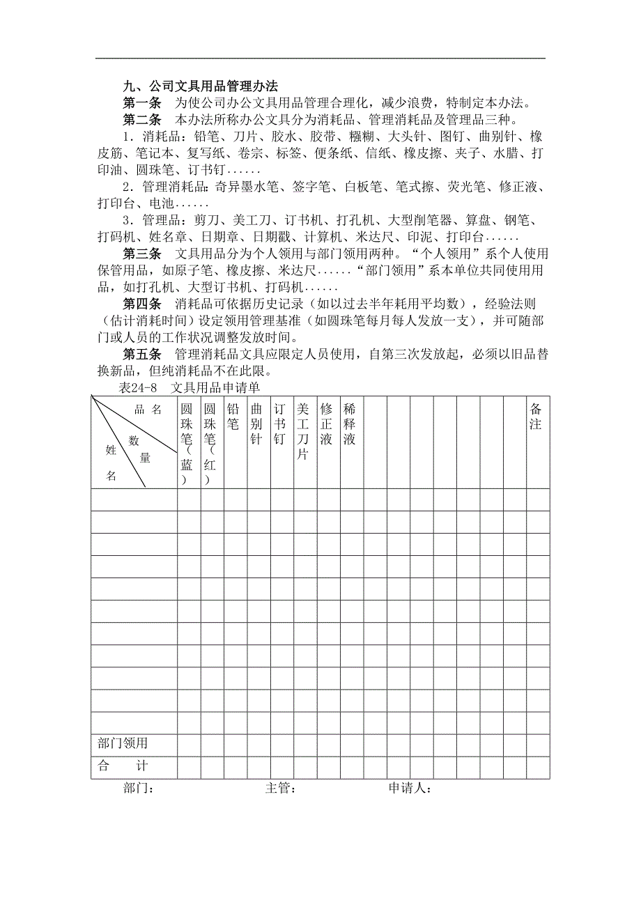 公司文具用品管理办法.doc_第1页