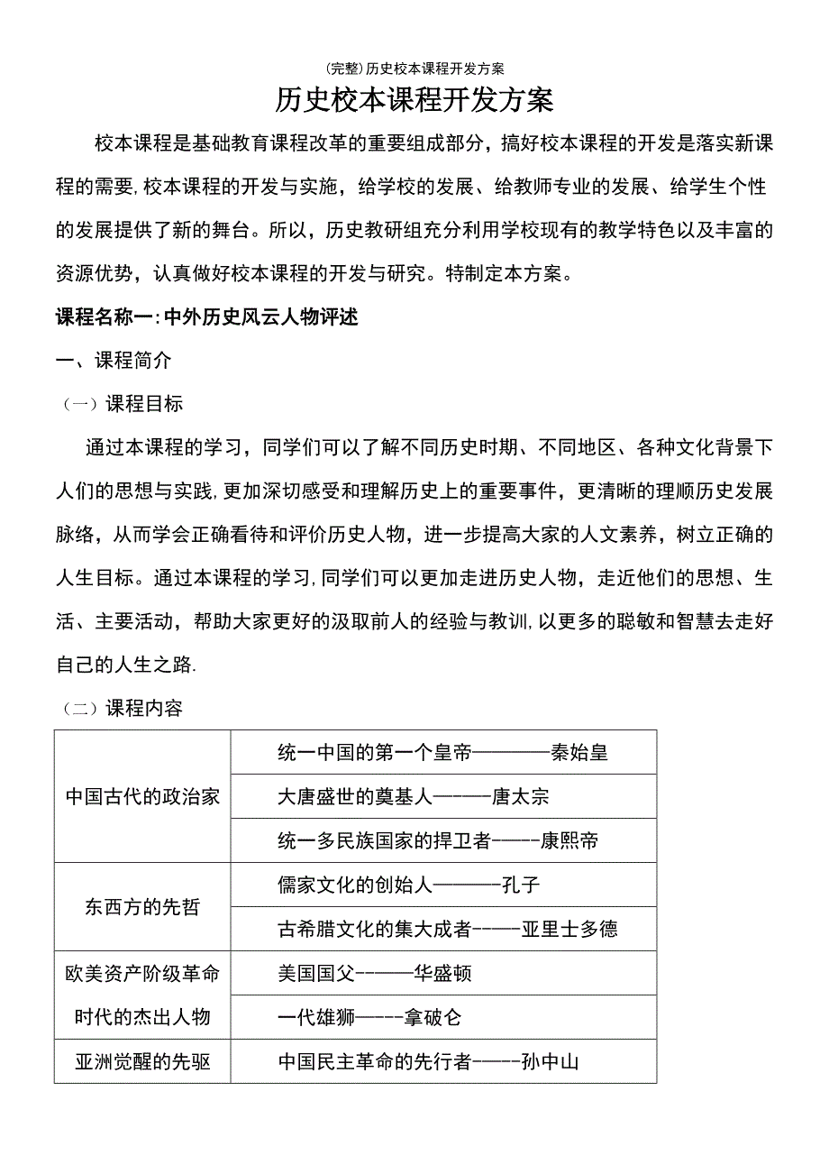 (最新整理)历史校本课程开发方案_第2页