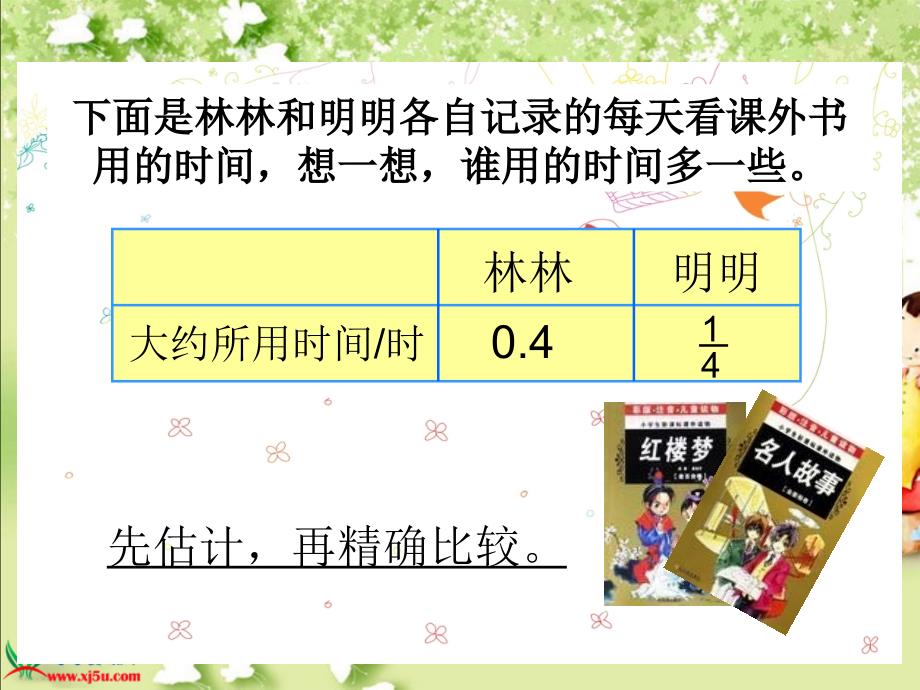 北师大版数学五年级上册《看课外书时间》PPT课件_第4页