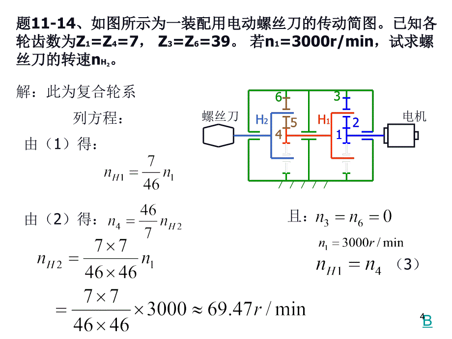 中南大学机械原理习题课堂PPT_第4页