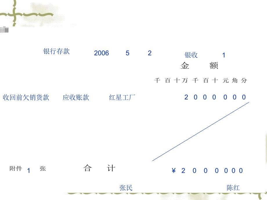 收款付款凭证的填制教学设计PPT记账凭证_第5页