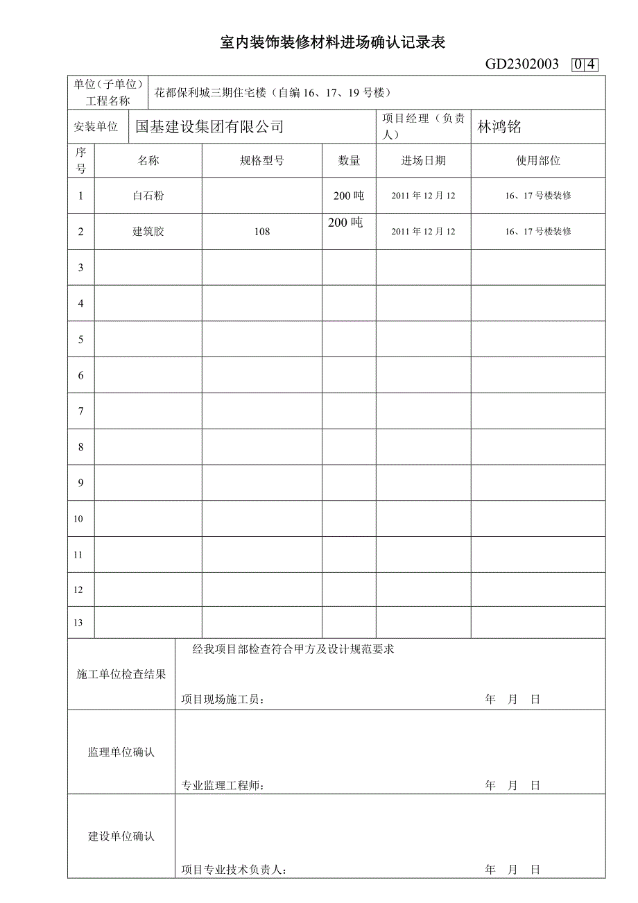 室内装饰装修材料进场确认记录表.doc_第4页