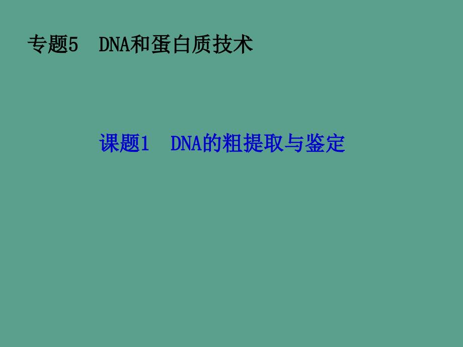 课题DNA的粗提取与鉴定ppt课件_第1页