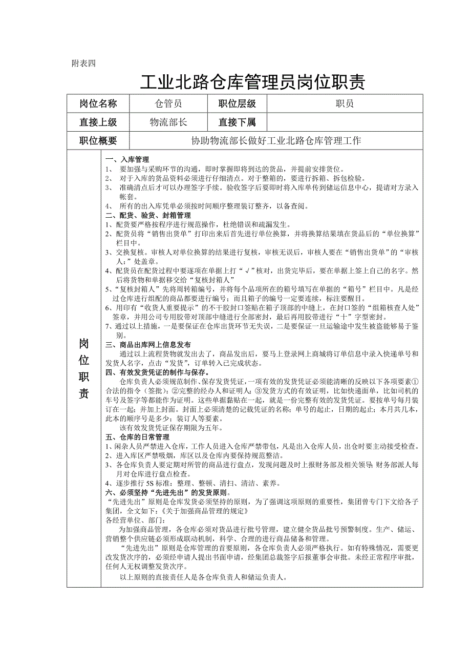 物流部门及各岗位工作职责（天选打工人）.docx_第5页