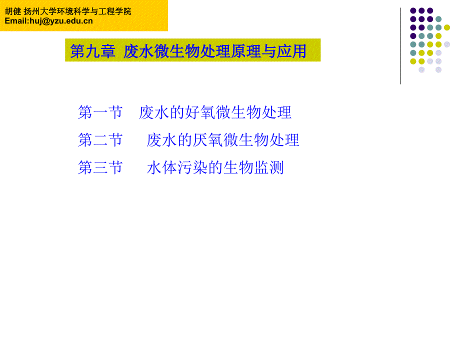 废水微生物处理原理与应用_第1页