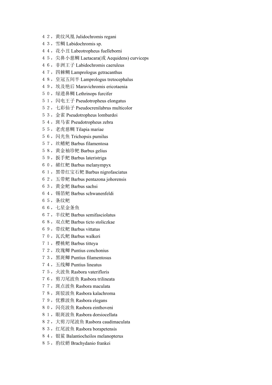 热带观赏鱼的中文名和拉丁名称对照.doc_第2页