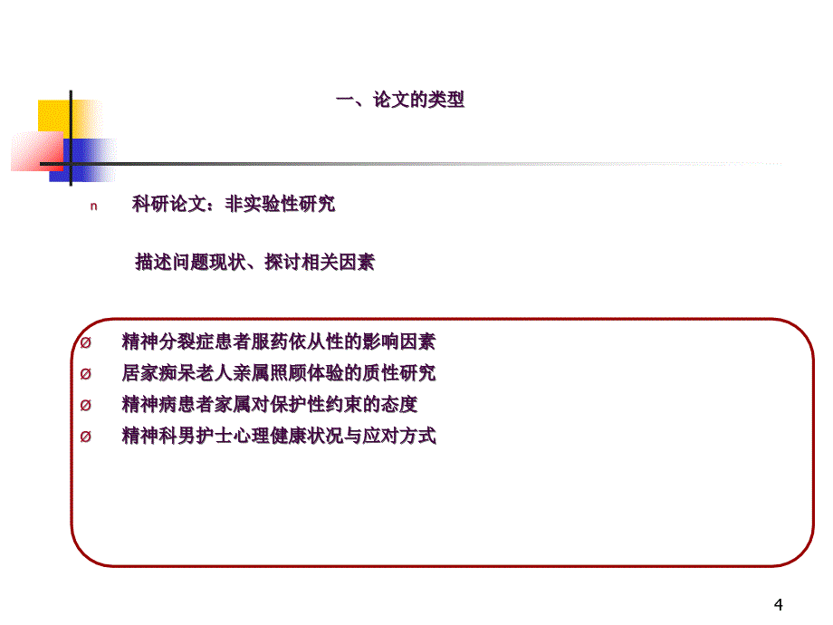 精神科护理科研选题ppt课件_第4页