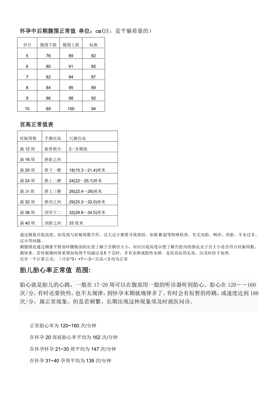 各阶段孕妇及胎儿的指标参考值.doc_第1页