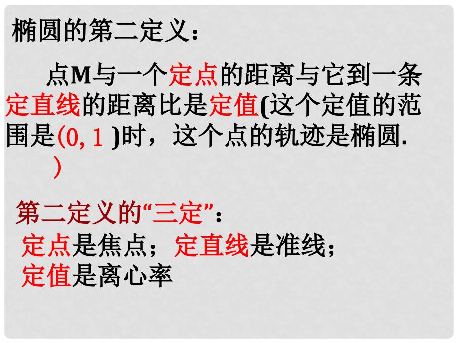 广西钦州市灵山县第二中学高中数学 椭圆的第二定义课件 新人教A版选修21_第4页