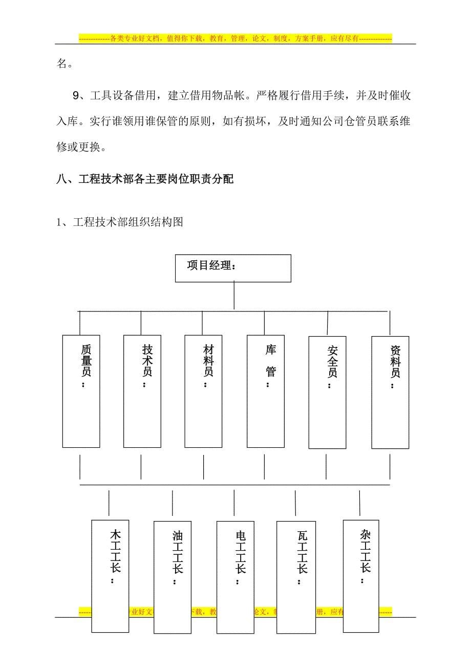 工程项目部管理制度及工程流程职责.doc_第5页