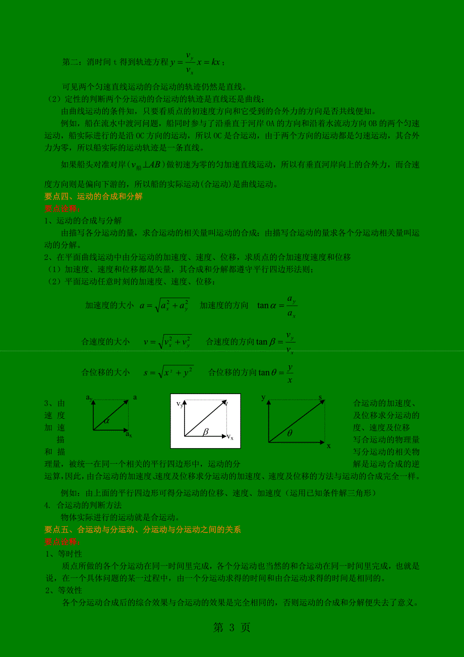 2023年知识讲解 曲线运动运动的合成与分解 基础.doc_第3页