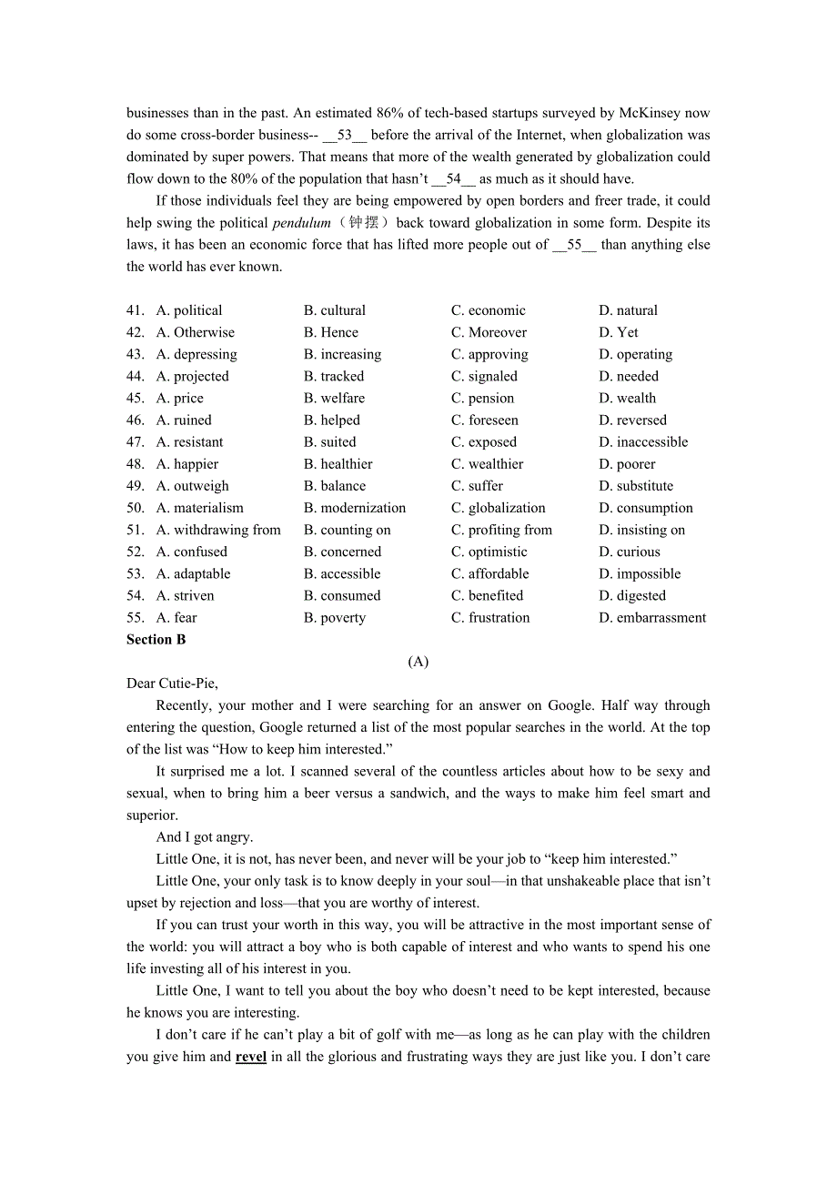 2017上海市浦东新区高三二模英语试题及答案.doc_第3页