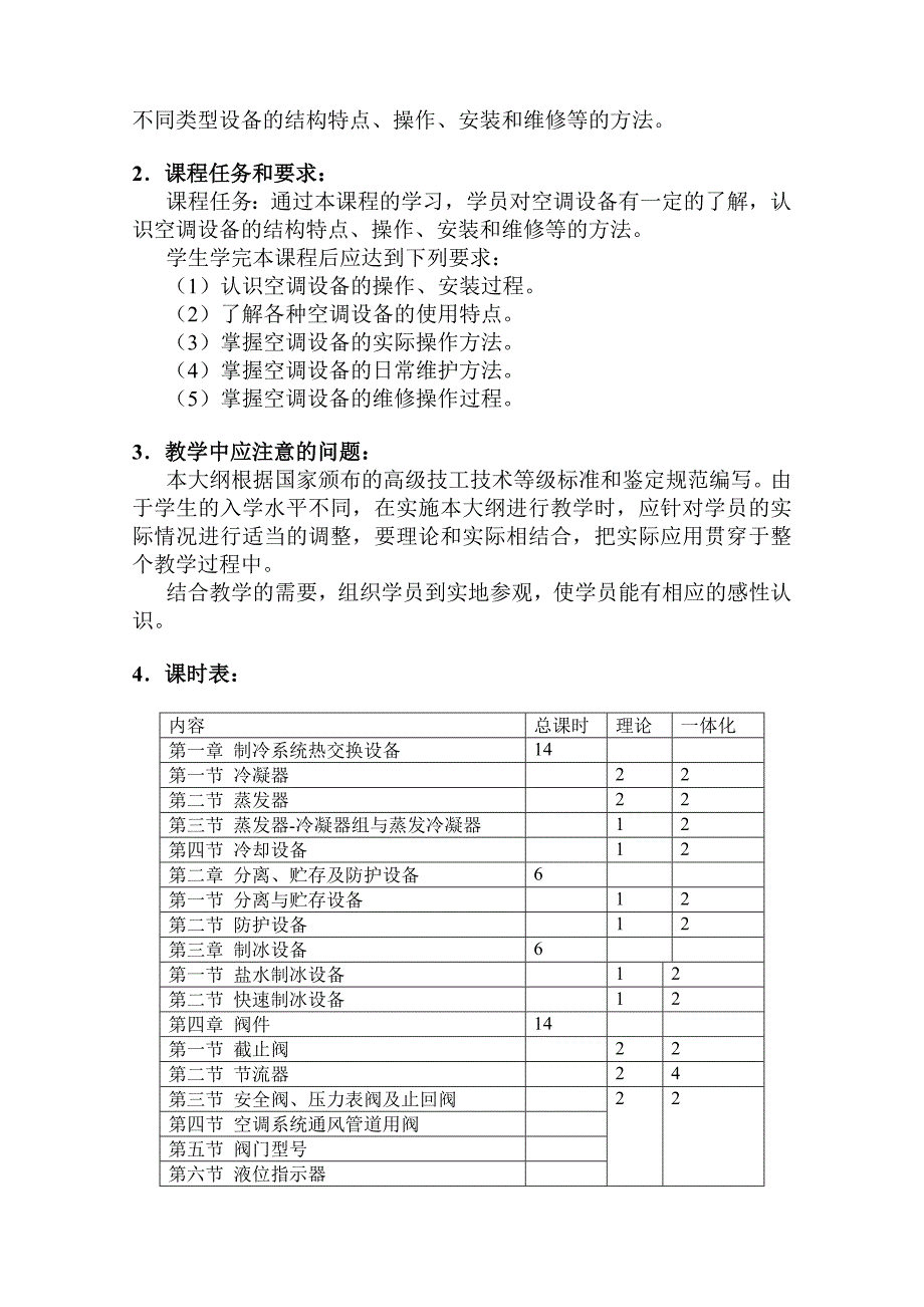 制冷空调装置操作安装与维修_大纲.doc_第2页