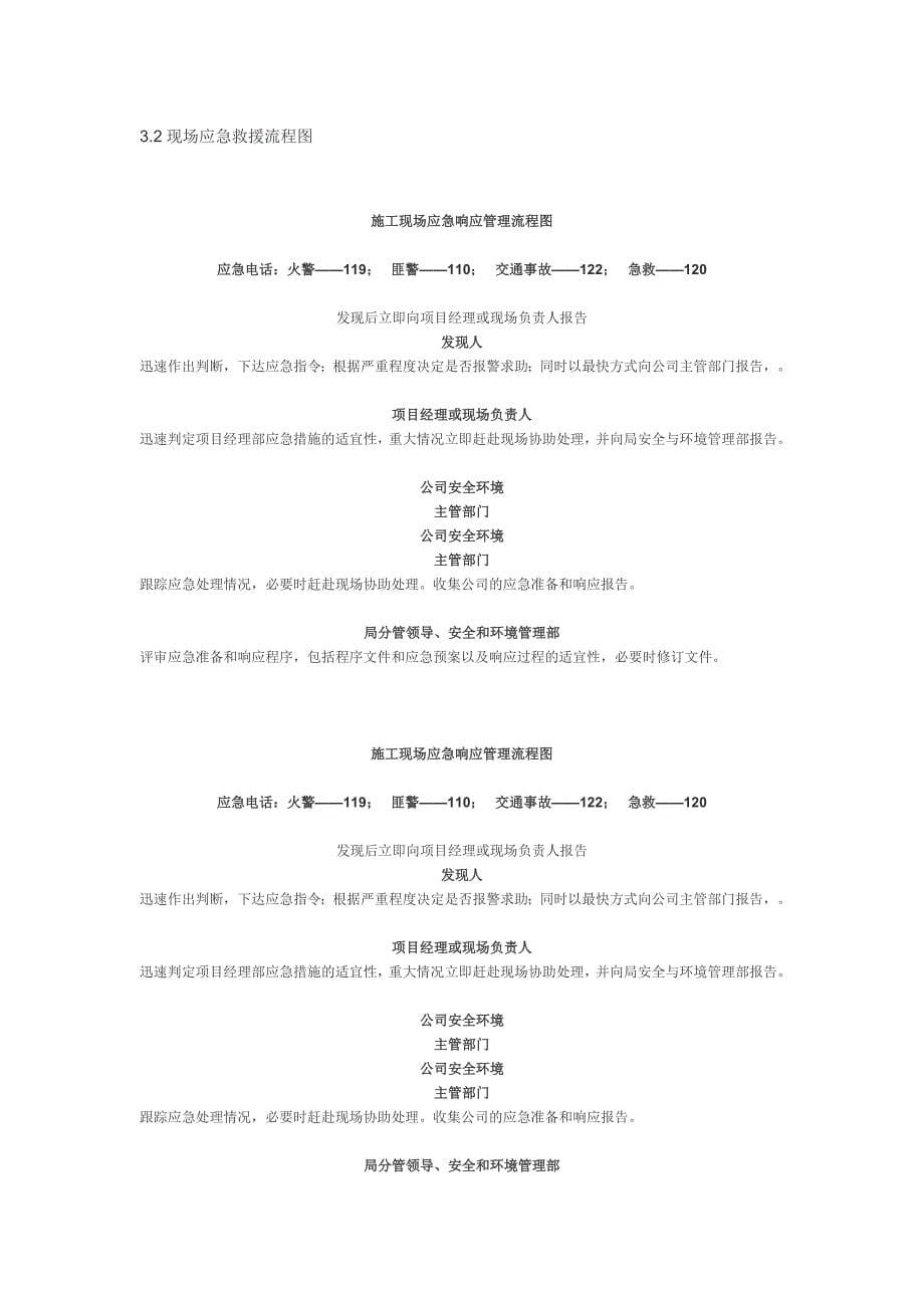 中国建筑第八工程局工程职业健康安全应急预案.doc_第5页