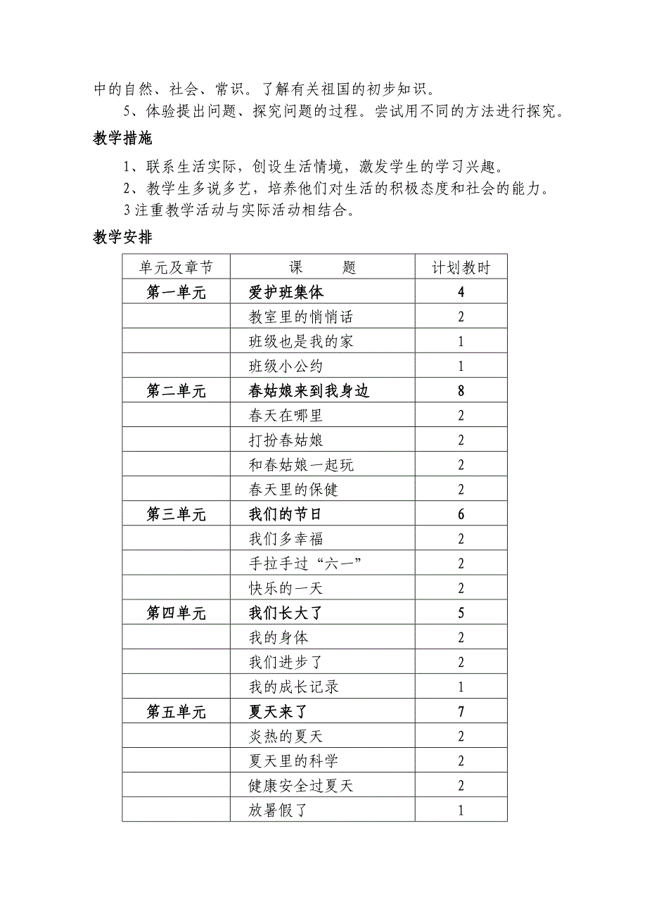 未来版品德与生活一年级下册教案(含教学计划)[1]2.doc_第2页