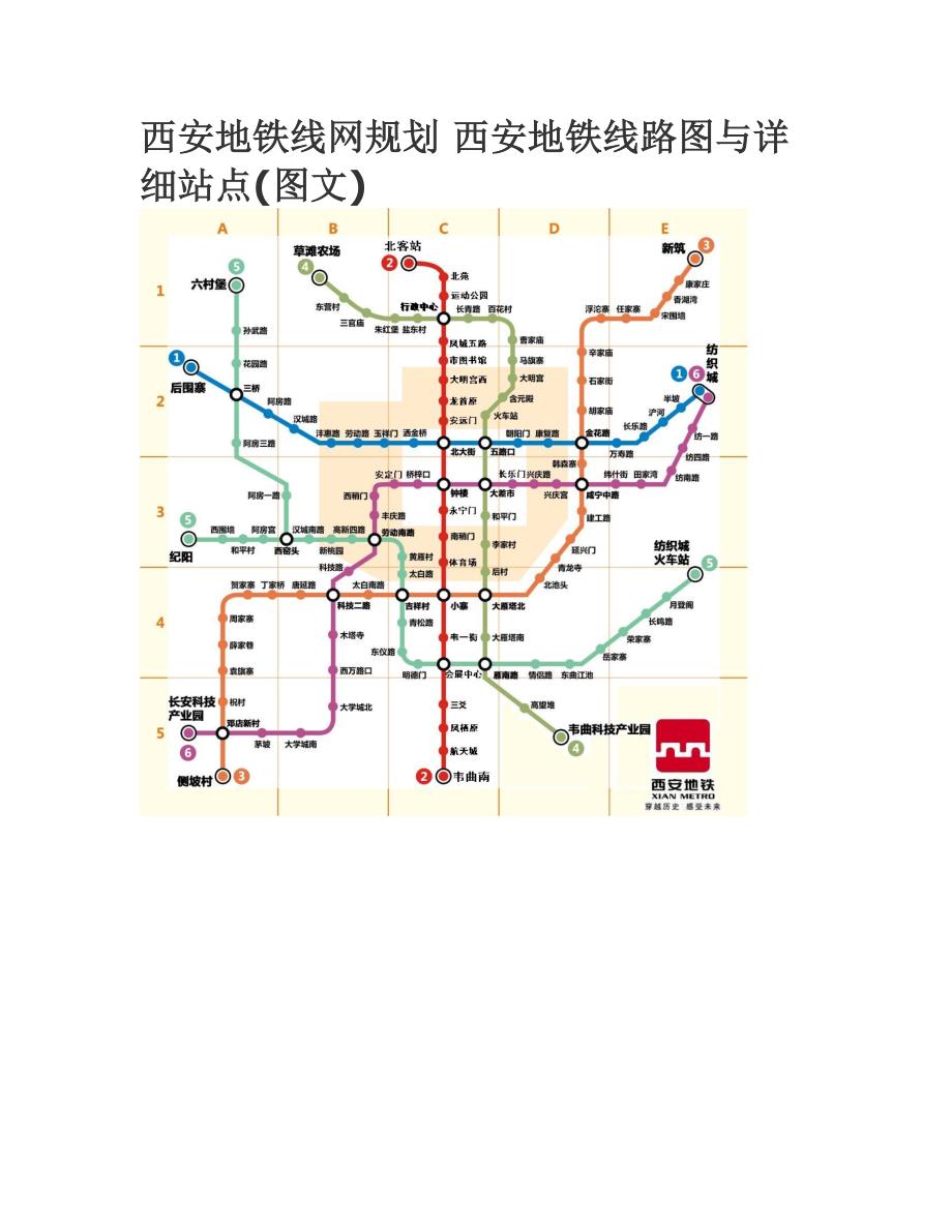 西安地铁线网规划_西安地铁线路图与详细站点.doc_第1页