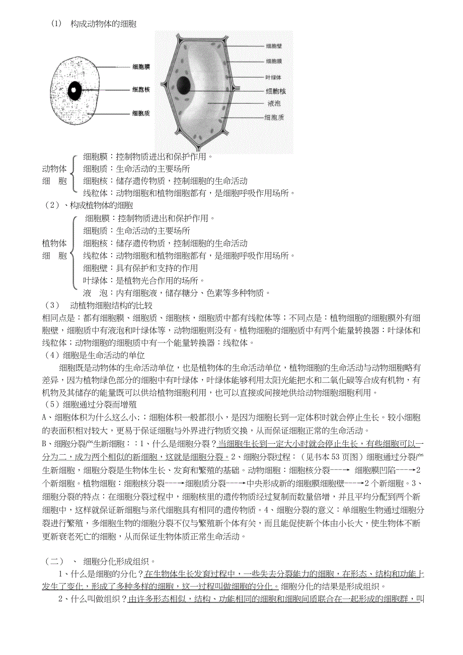 北师大版生物中考复习资料_第2页