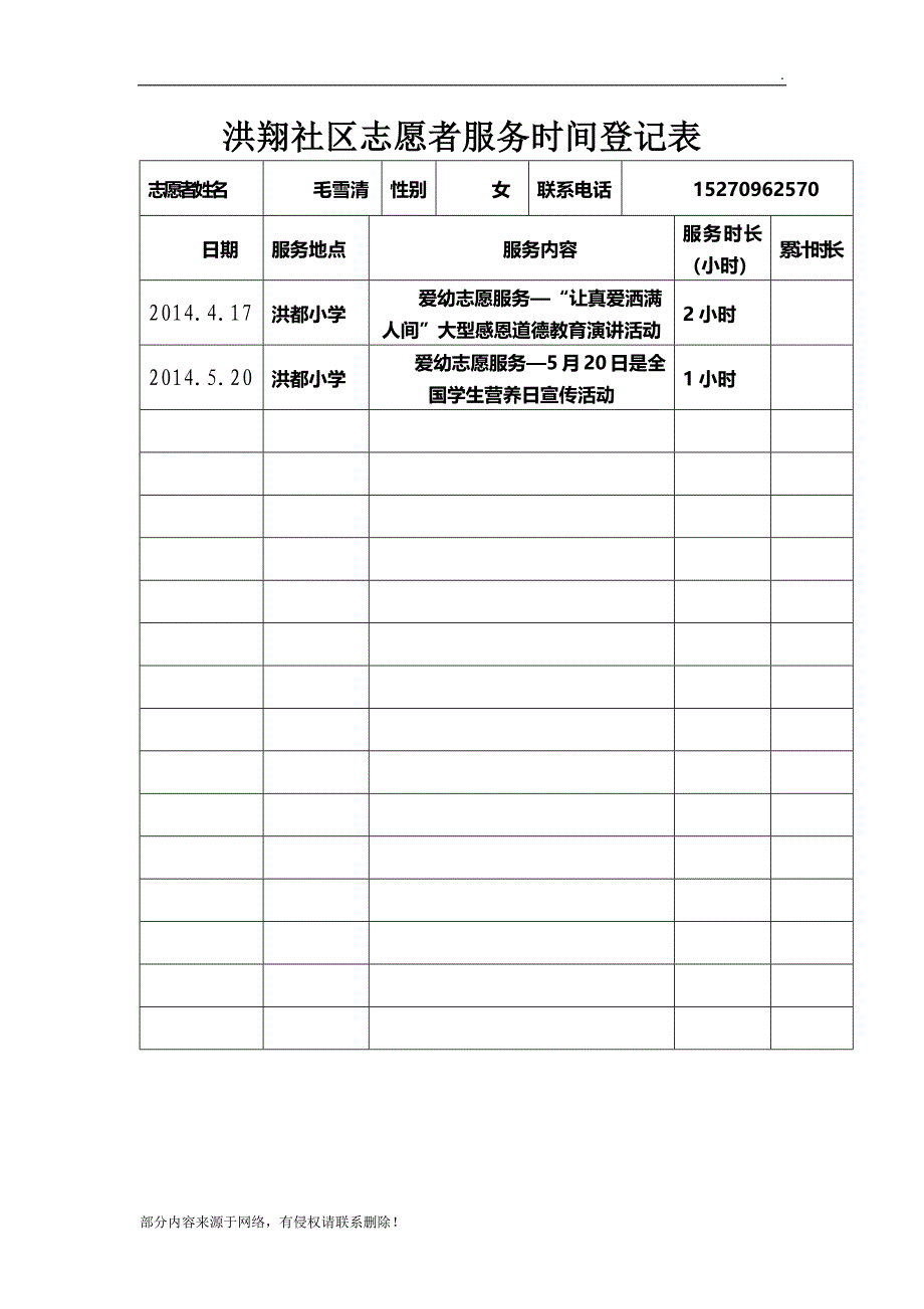志愿者服务时间登记表.doc_第1页