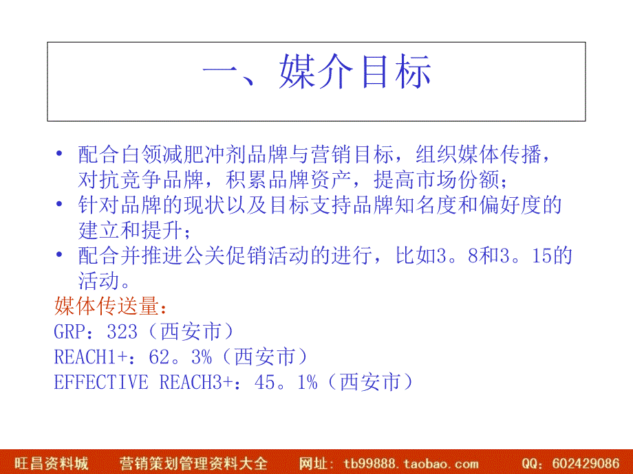 白领减肥冲剂广告媒体计划_第3页