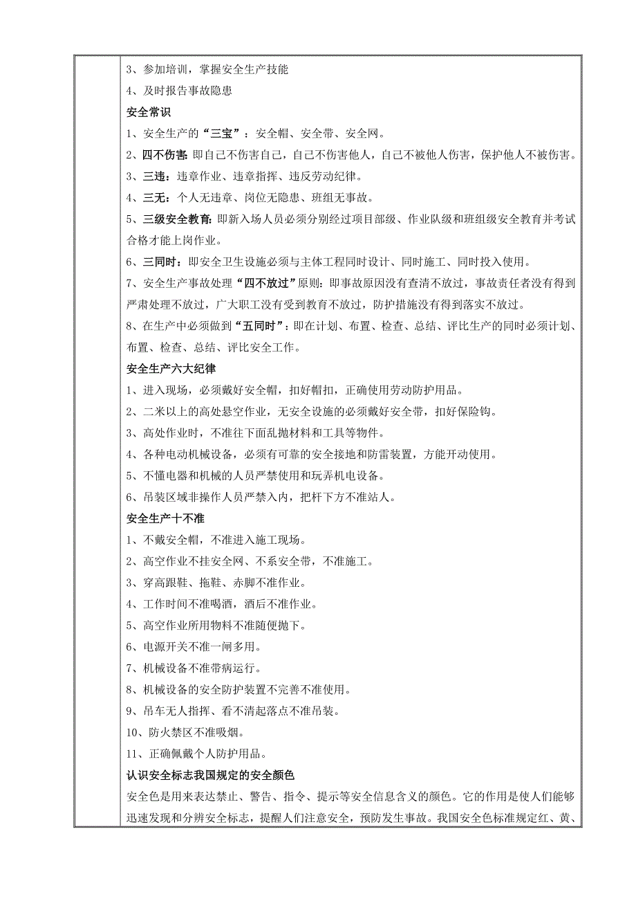 入场安全教育培训记录表_第2页