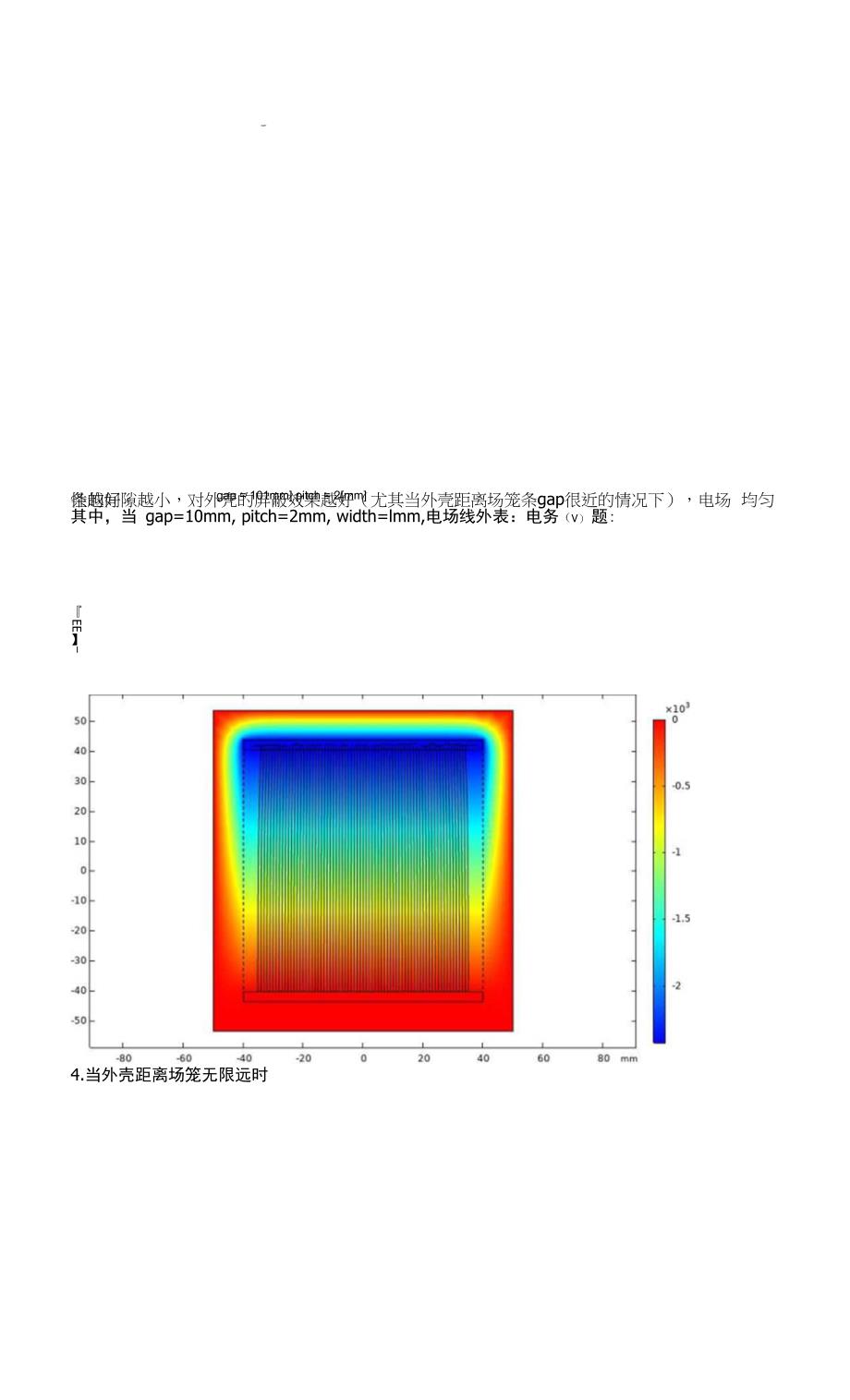 场笼电场仿真问题1当场笼条的间距不变时-条的间隙变化对电场均匀性的影响.docx_第2页