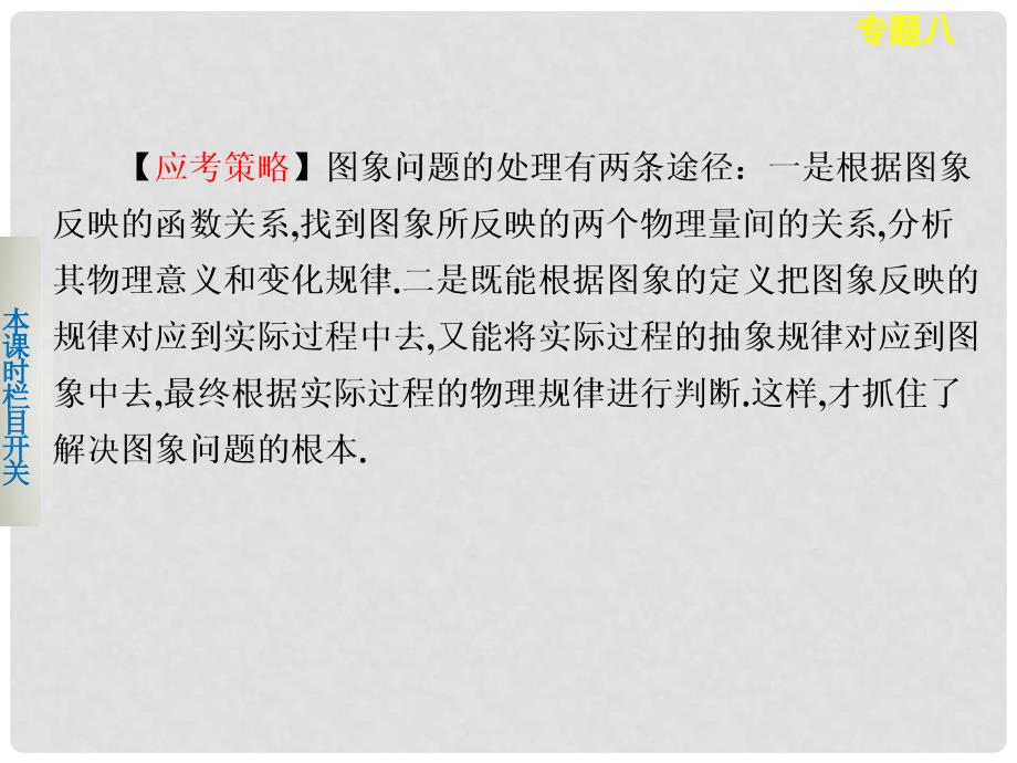 高考物理二轮复习专题突破 专题八 物理图象问题课件 新人教版_第3页