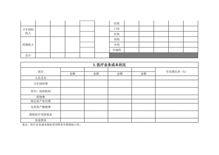 医院经济运营绩效调查表_第4页