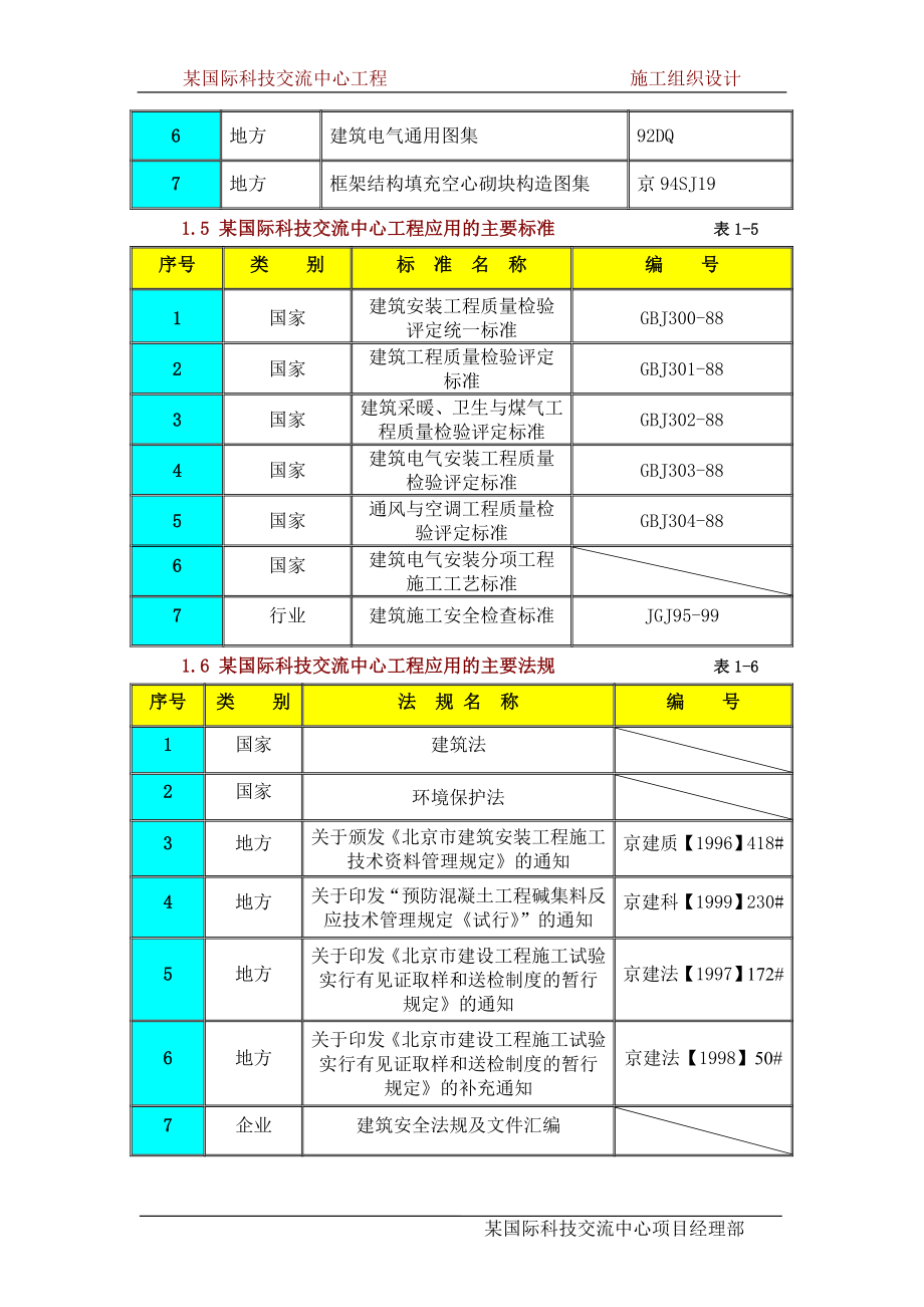 《施工组织方案范文》北京某国际科技交流中心大厦施工组织设计_第3页