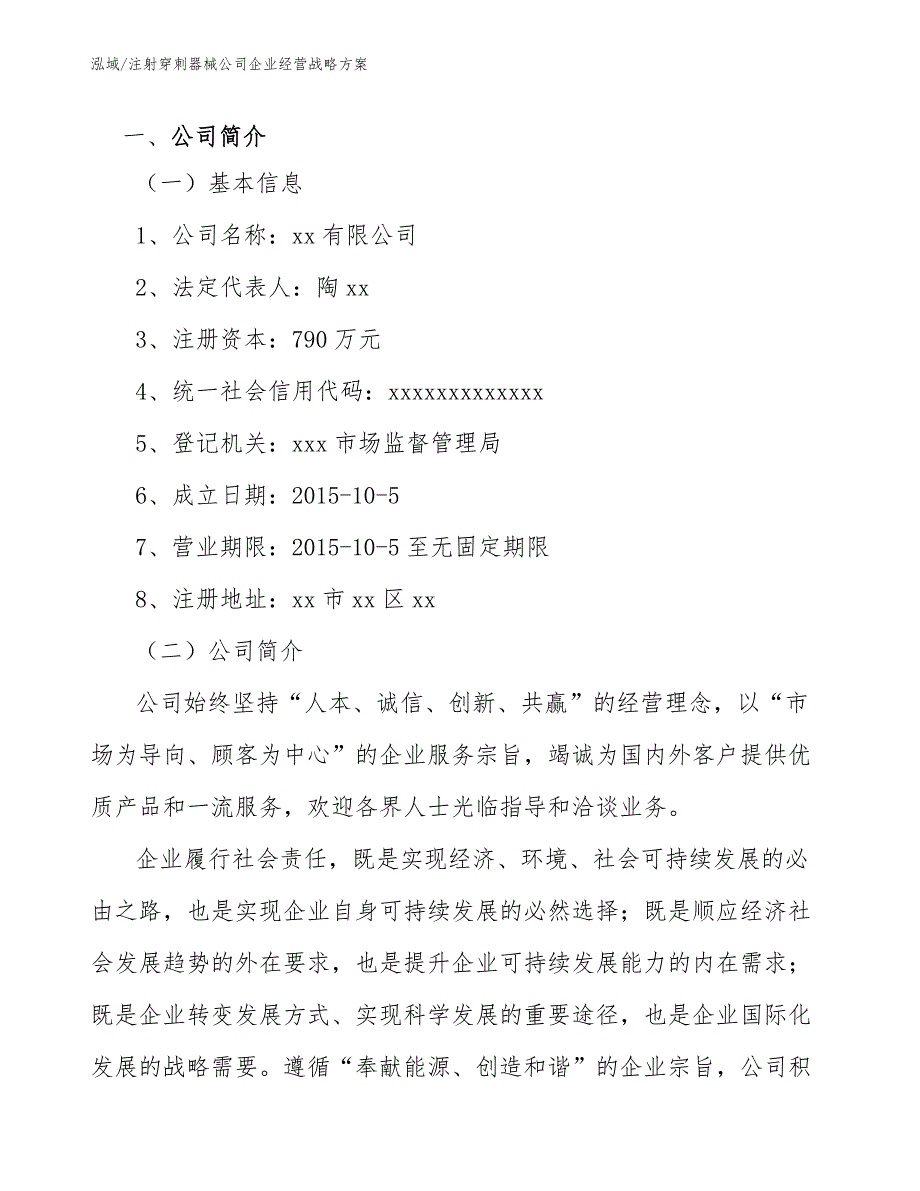 注射穿刺器械公司企业经营战略方案【参考】_第3页