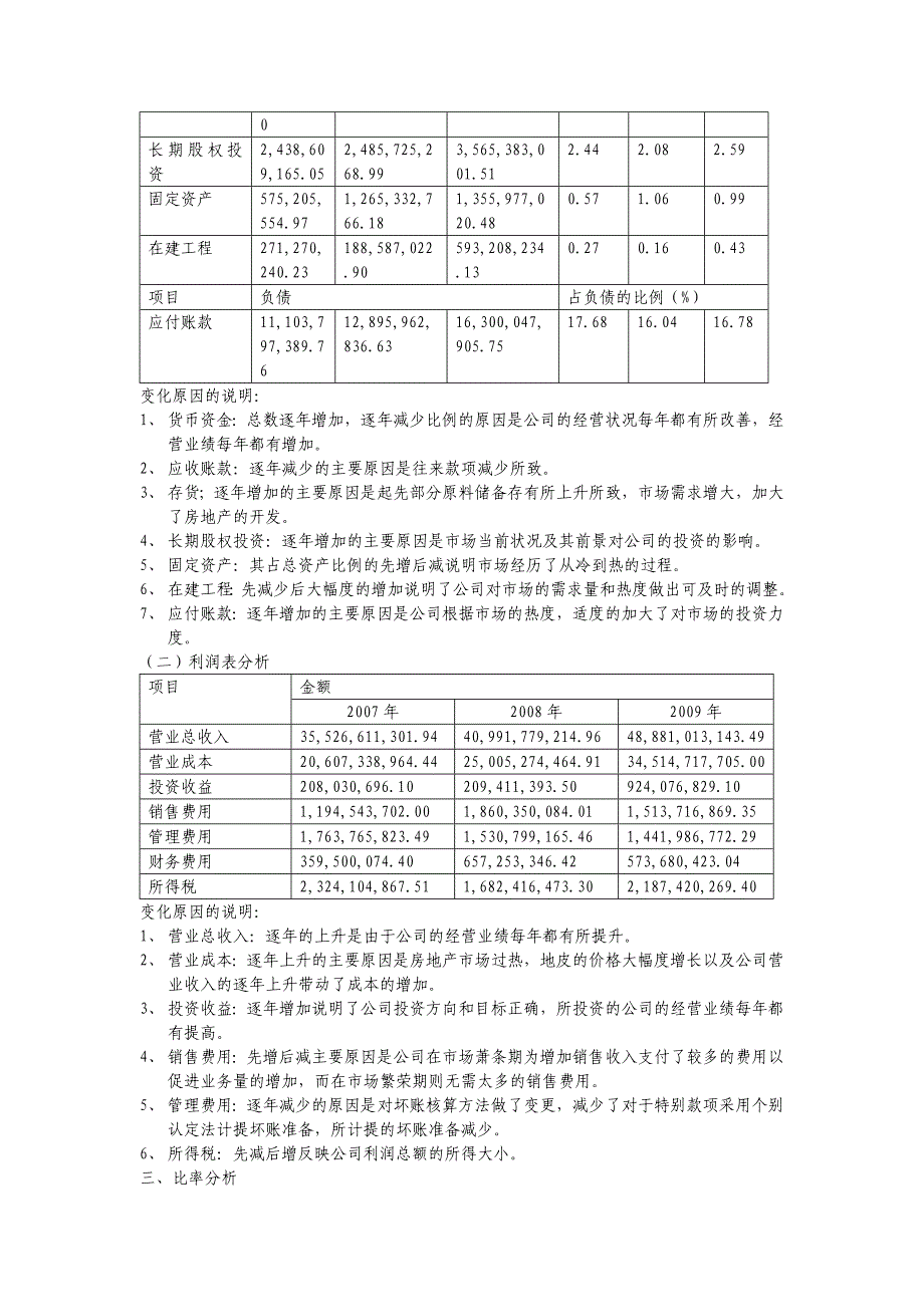 万科企业股份有限公司财务报表分析_第2页