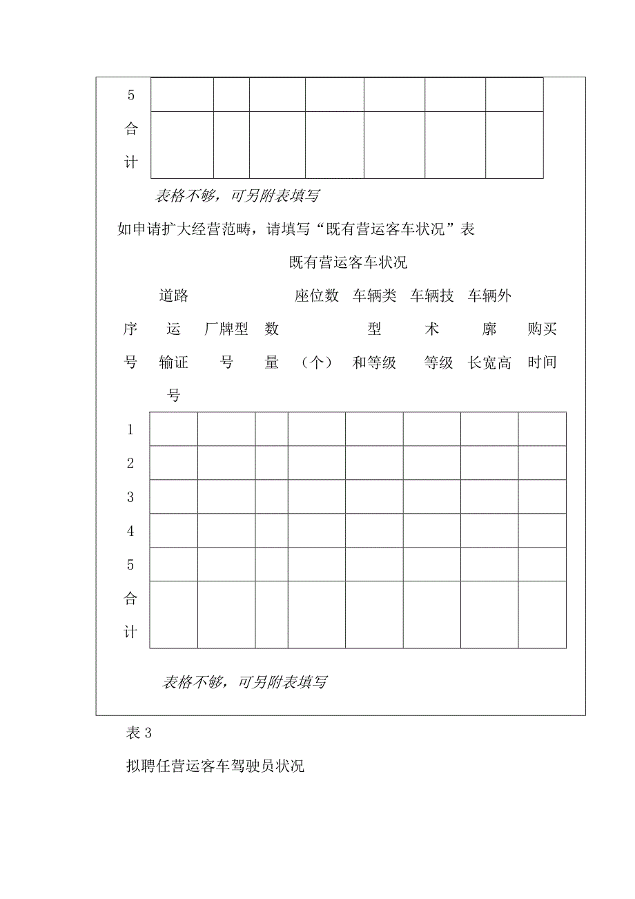 一道路旅客运输经营申请表_第4页