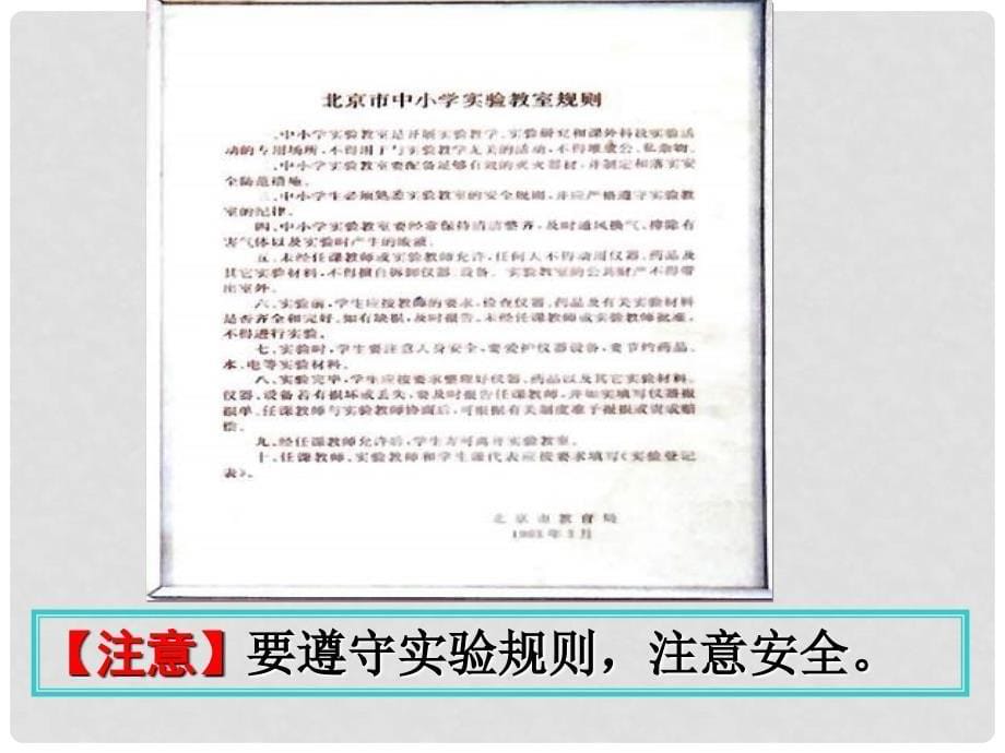 河北省邢台市临西一中九年级化学《走进化学实验室》课件_第5页