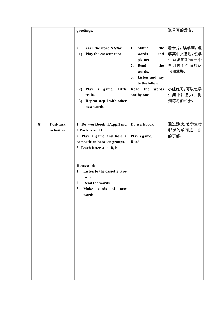 上海版新版牛津英语1A教案_第3页