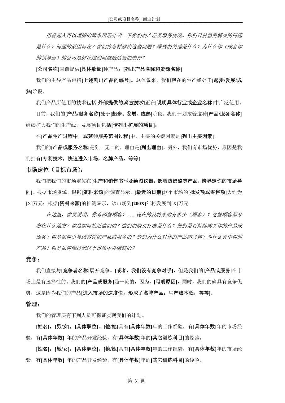 商业计划书白金模版（天选打工人）.docx_第5页