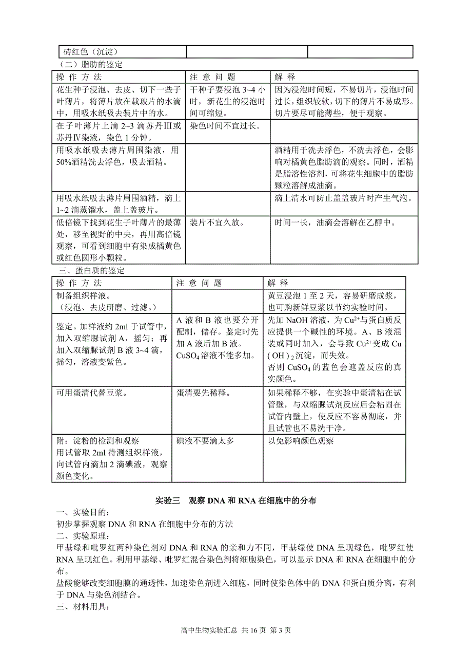 高考生物实验汇总(必修1-3).doc_第3页