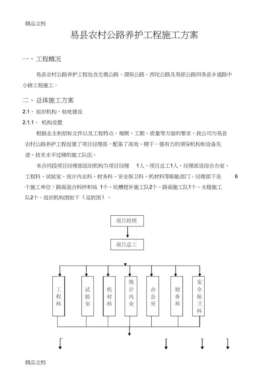 农村公路施工方案资料_第1页