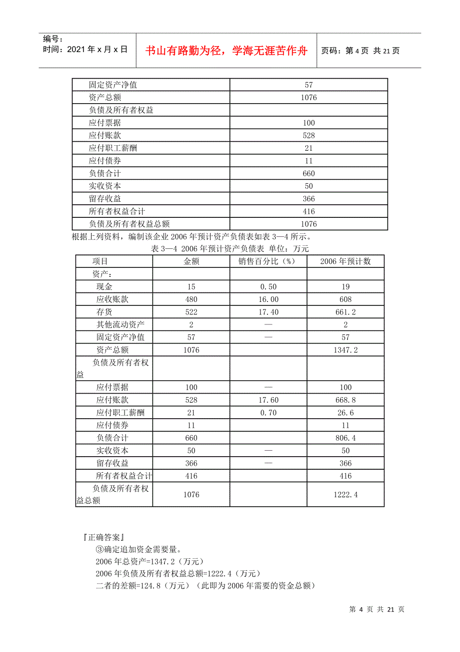 财务预测与财务预算(doc 21页)_第4页